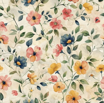 Tricoline estampa digital peach tiny