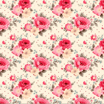 Tricoline estampa digital rosas médias