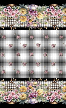 Tricoline estampa digital toalha de mesa florista 