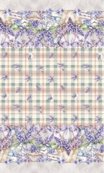 Tricoline estampa digital toalha de mesa hortênsias 