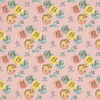 Tricoline estampa digital baby face