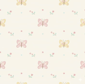Tricoline estampa digital baby garden borboletas 