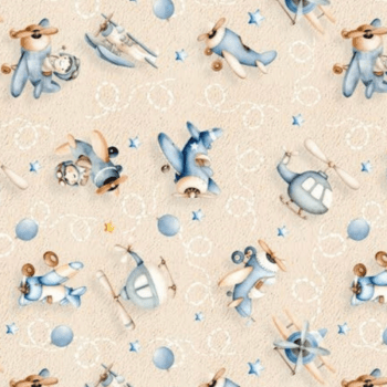 Tricoline estampa digital fofura nas alturas 