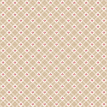 Tricoline estampa digital xadrez corações 