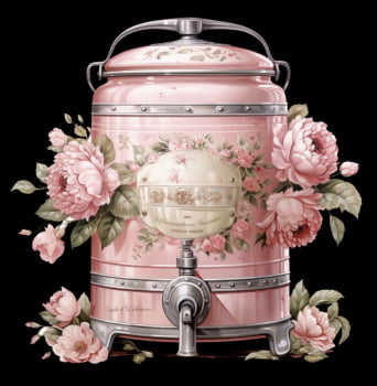 Decalques termocolantes exuberância rosa - KIT com 5 decalques variados 