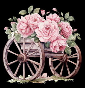 Decalques termocolantes exuberância rosa - KIT com 5 decalques variados 