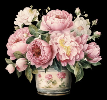 Decalques termocolantes exuberância rosa - KIT com 5 decalques variados 