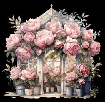 Decalques termocolantes exuberância rosa - KIT com 5 decalques variados 