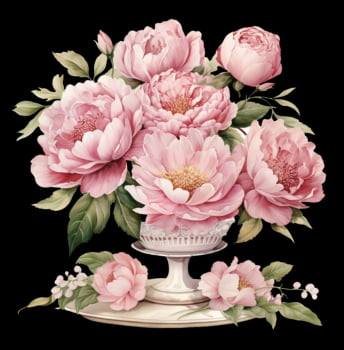Decalques termocolantes exuberância rosa - KIT com 5 decalques variados 