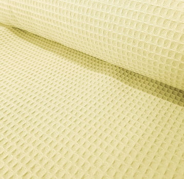 Tecido favo algodão Portugal amarelo manteiga - CORTES 0,55m x 1,60m