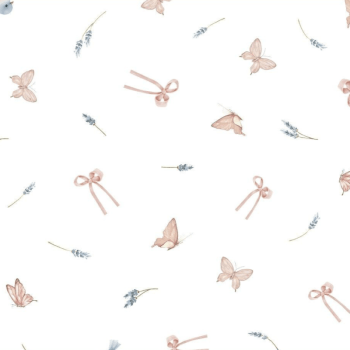 Tecido fralda digital quadriculada lacinhos - CORTES 1,00m x 0,75m  