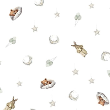 Tecido fralda digital quadriculada bichinhos - CORTES 1,00m x 0,75m  