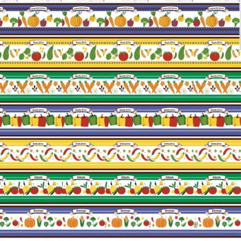 Tricoline estampado semaninha legumes 