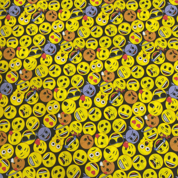Tricoline estampado emoji 