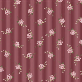 Tricoline estampado botão listrado vinho