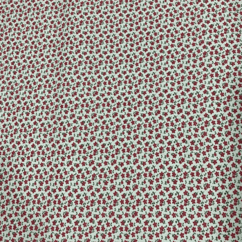 Tricoline estampado mini floral garden menta 