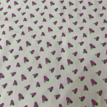 Tricoline estampado cacho de uvas 