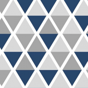 Tricoline estampado Margot azul marinho 