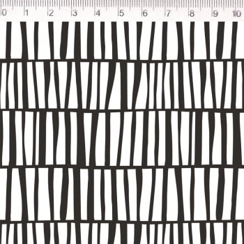 Tricoline estampado zebra preto by Mariana Curti 