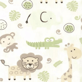 Tricoline estampado África verde