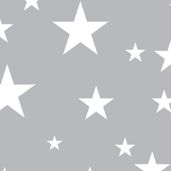 Tricoline estampado estrela fundo cinza 