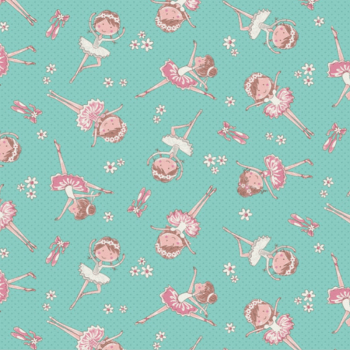 Tricoline estampado mini bailarinas tiffany 