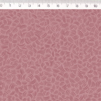 Tricoline estampado curvas fundo rose