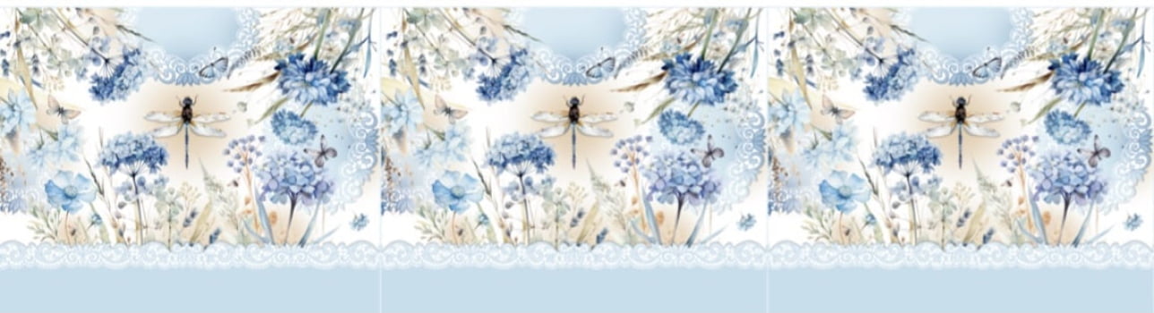 Sarja estampa digital americano blue garden