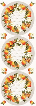 Tricoline estampa digital sousplats oranges