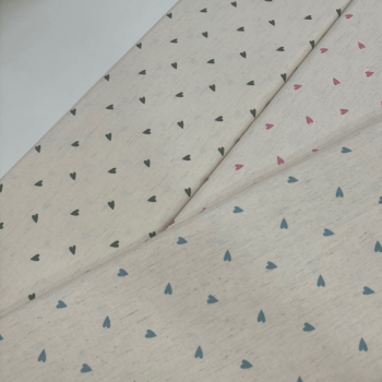 Kit de linho misto coração 