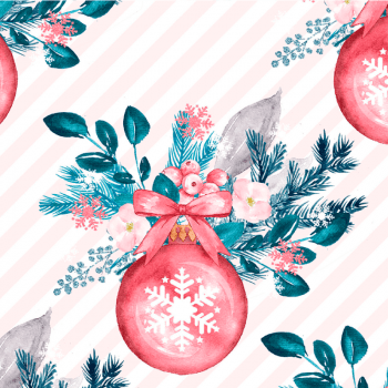 Tricoline estampa digital bolas rose com fundo claro