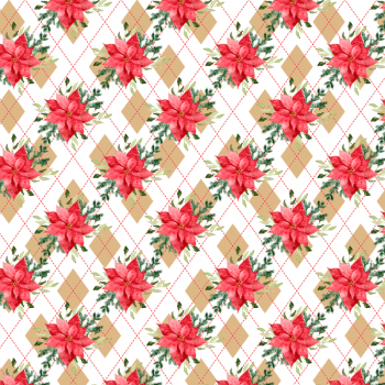 Tricoline estampa digital flores natal com trapézio 