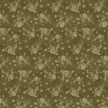 Tricoline estampa digital natal fundo verde