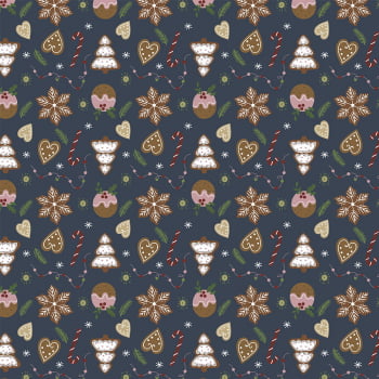 Tricoline estampado original christmas enfeites e biscoitos 