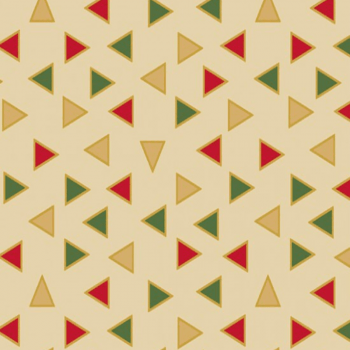 Tricoline estampado triângulos fundo claro 