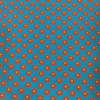Tricoline estampado Luminous blue flower Carol Viana 