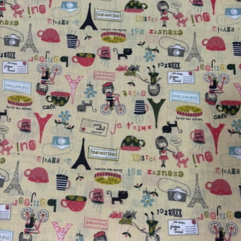 Tricoline estampado dias em Paris 