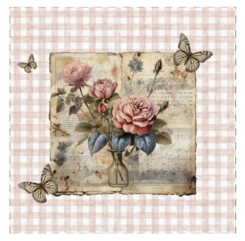 Tricoline estampa digital painel almofadas primavera em Paris