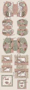 Tricoline estampa digital painel necessaires romance