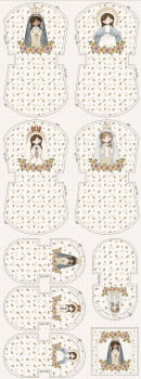 Tricoline estampa digital painel necessaires Rogai por nós 