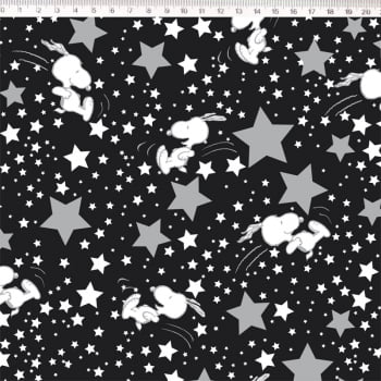 Tricoline estampado Snoopy com estrelas
