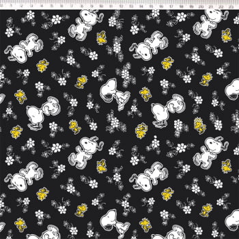 Tricoline estampado Snoopy with flower