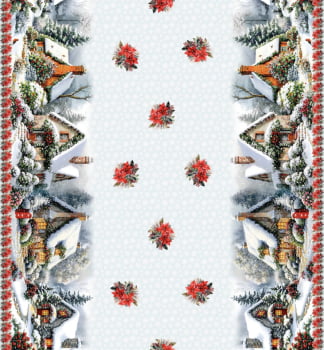 Sarja estampa digital toalha de mesa casinhas