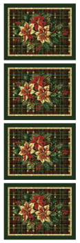 Sarja impermeável estampa digital americano natal elegance