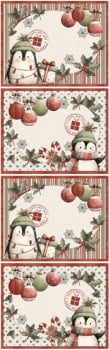 Tricoline estampa digital americano natal feliz