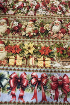 Tricoline estampa digital barrado extraordinário - CORTES 0,55m x 1,50m 