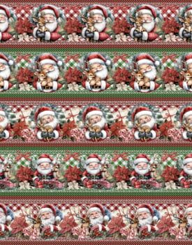 Tricoline estampa digital barrado meu querido papai noel - CORTES 0,55m x 1,50m 