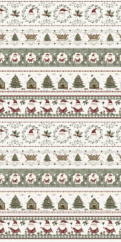 Tricoline estampa digital barrado natal dos sonhos - CORTES 0,55m x 1,50m