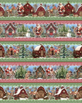 Tricoline estampa digital barrado natal polar - CORTES 0,55m x 1,50m Tricoline estampa digital barrado natal polar - CORTES 0,55m x 1,50m