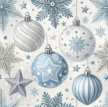 Tricoline estampa digital blue silver bolas
